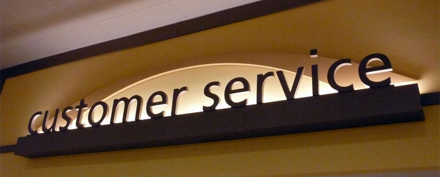customer service sign